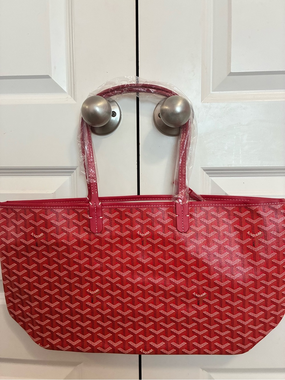 Red Patterned Tote Bag - Designer-Inspired Women's Shoulder Bag